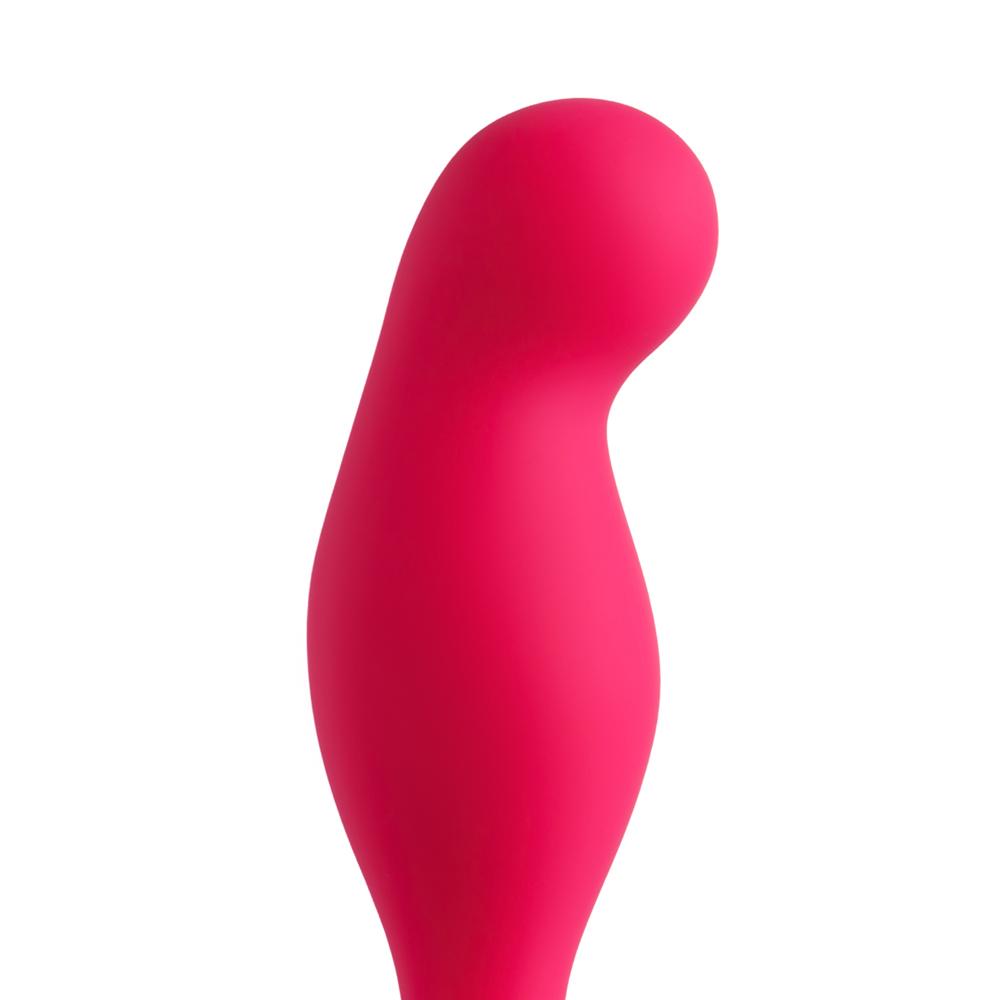 Red Vibrating Anal Vibrator with Remote Control - Flower-Shaped Base, 9-Speed, 12 CM Length