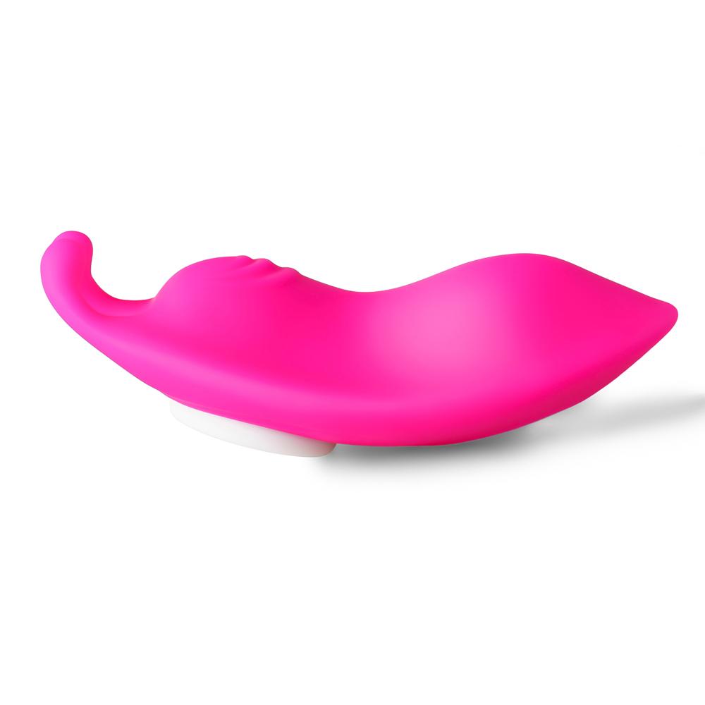 Remote Control 9-Speed Magenta Color Silicone Vibrator for Panties with Magnetic Clip