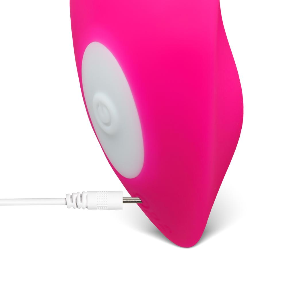 Remote Control 9-Speed Magenta Color Silicone Vibrator for Panties with Magnetic Clip