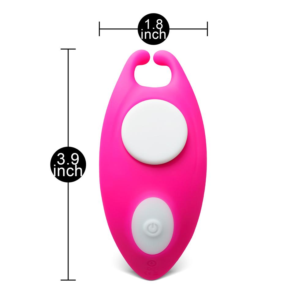 Remote Control 9-Speed Magenta Color Silicone Vibrator for Panties with Magnetic Clip