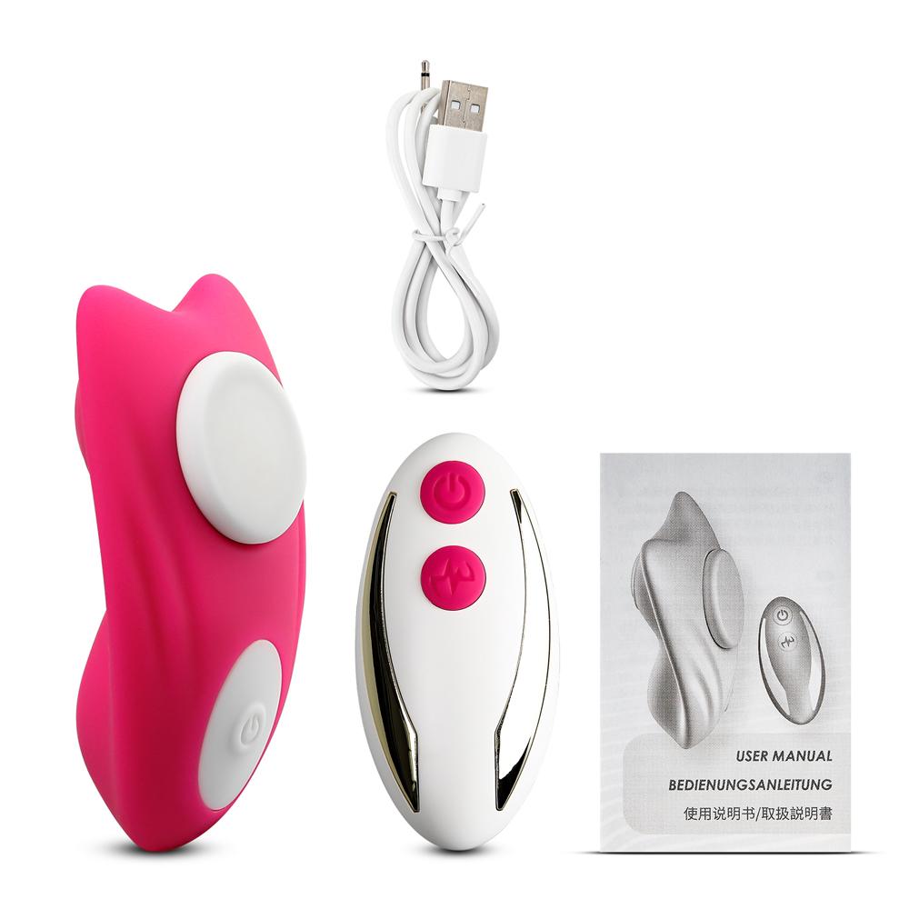 Remote Control 9-Speed Pink Color Silicone Vibrator with Magnet ( Stick On Underwear )