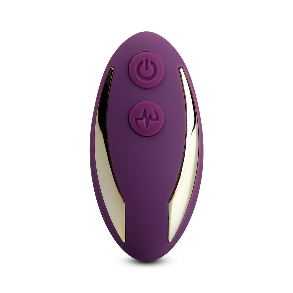 Remote Control 9-Speed Purple Color Rechargeable Silicone Dildo Vibrator