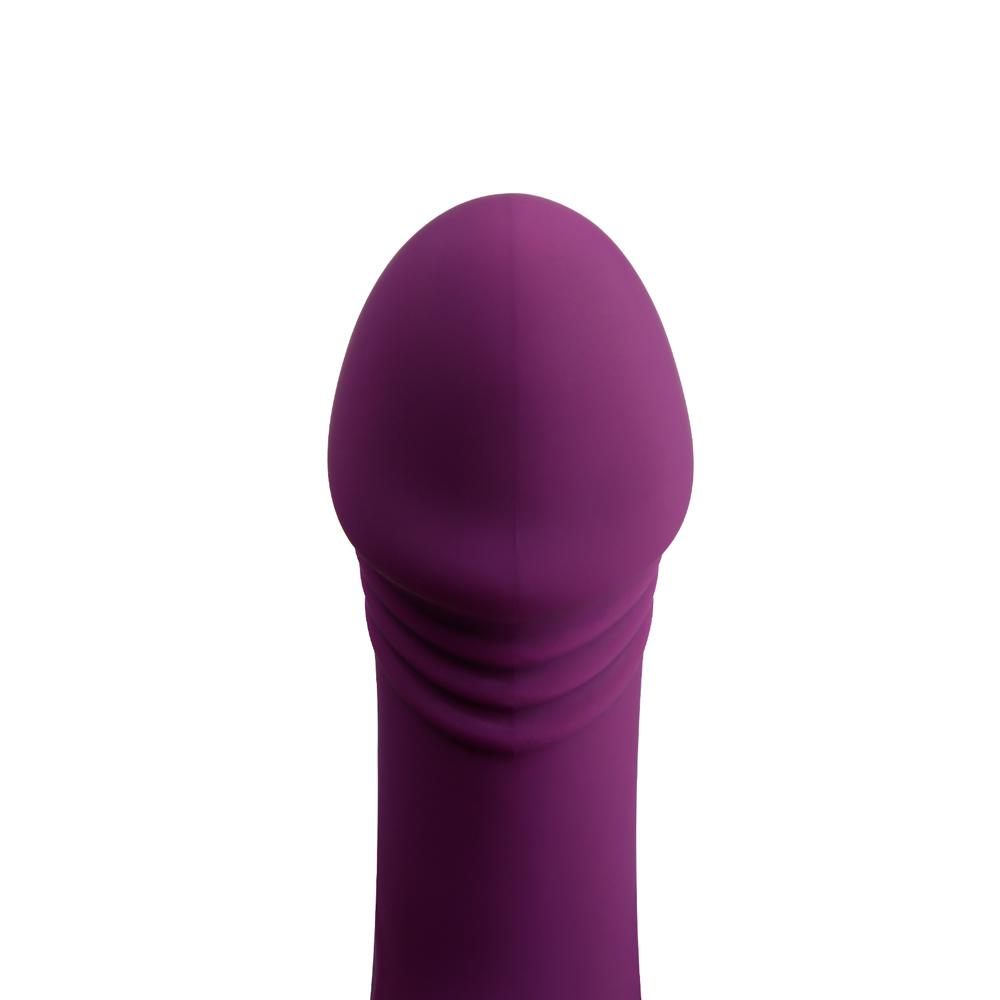 Remote Control 9-Speed Purple Color Rechargeable Silicone Dildo Vibrator