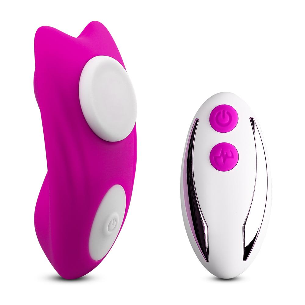 Remote Control 9-Speed Purple Color Silicone Vibrator with Magnet ( Stick On Underwear )