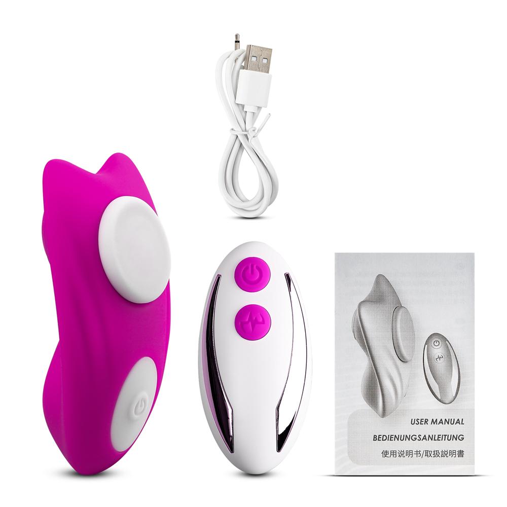 Remote Control 9-Speed Purple Color Silicone Vibrator with Magnet ( Stick On Underwear )