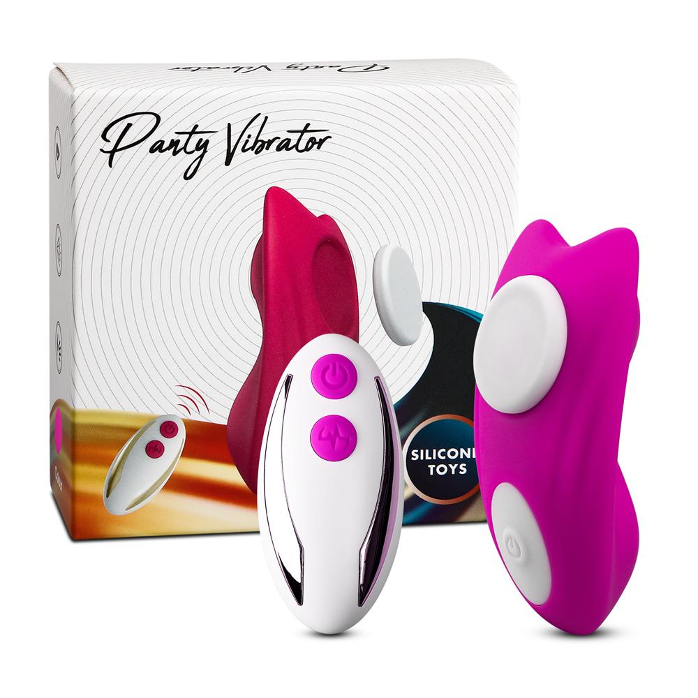 Remote Control 9-Speed Purple Color Silicone Vibrator with Magnet ( Stick On Underwear )