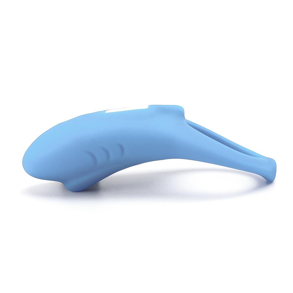 Remote Control 9 Speeds Blue Color Silicone Cock Ring