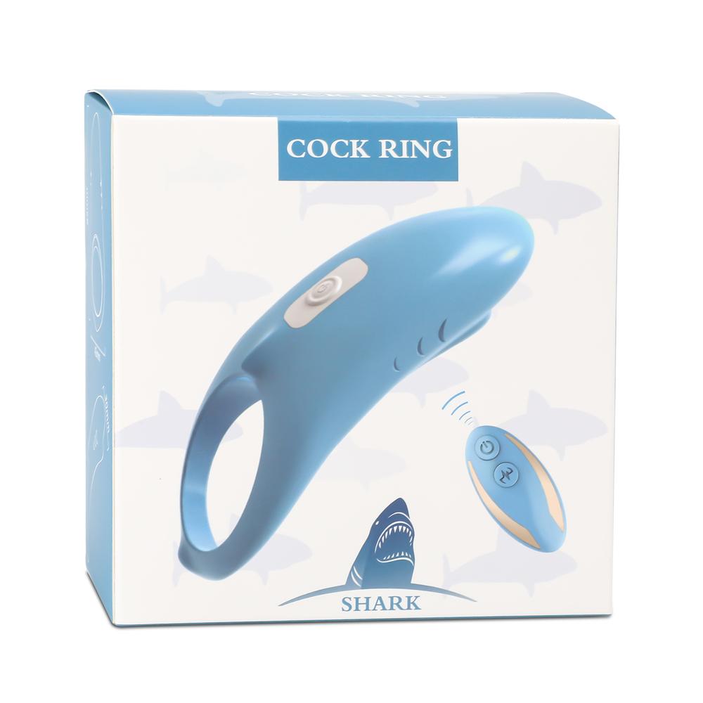 Remote Control 9 Speeds Blue Color Silicone Cock Ring