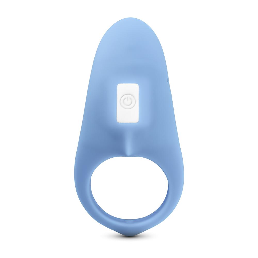 Remote Control 9 Speeds Blue Color Silicone Cock Ring