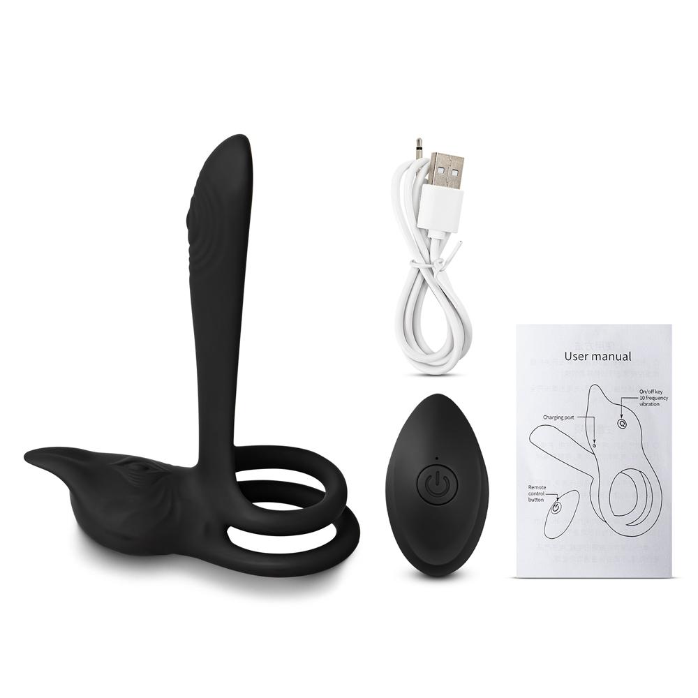 Remote Control Couple Vibrator with Dual Penis Ring