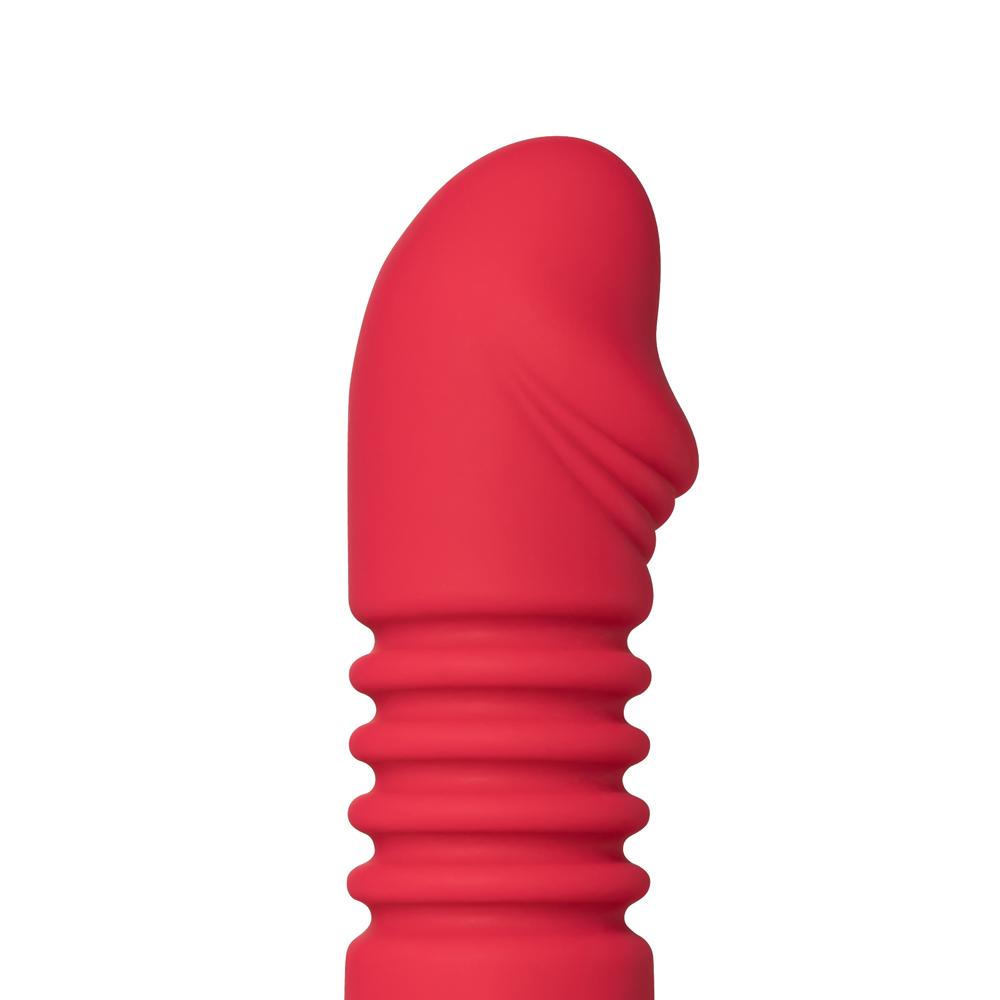 Remote Control Red Color 12-Speed Thrusting Wearable Vibrator with Heating Function