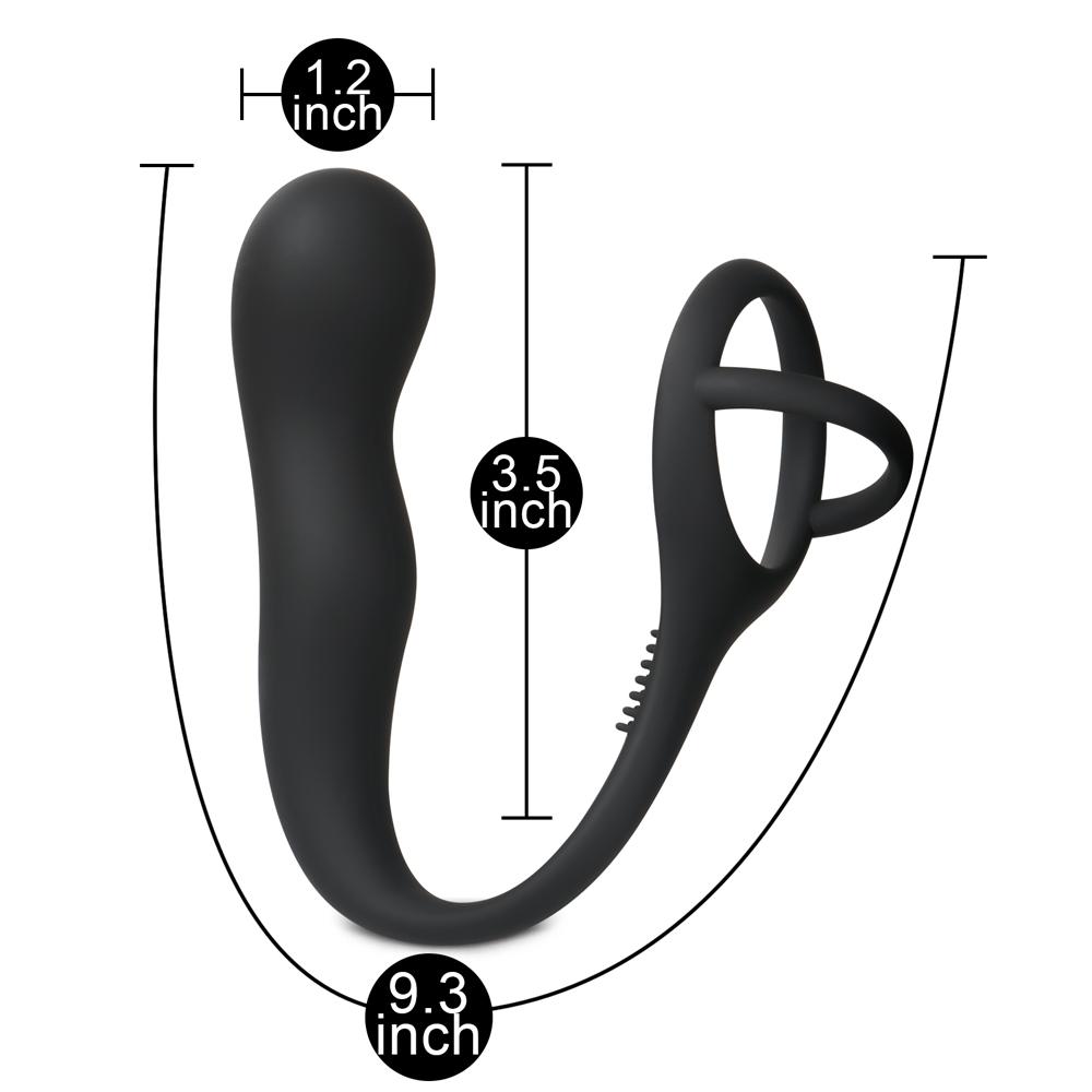 Silicone Anal Plug with Double Rings