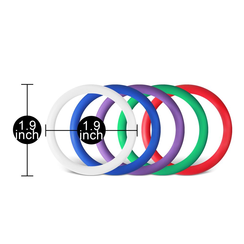 Silicone Cock Ring Kit ( 5 Rings a Pack )