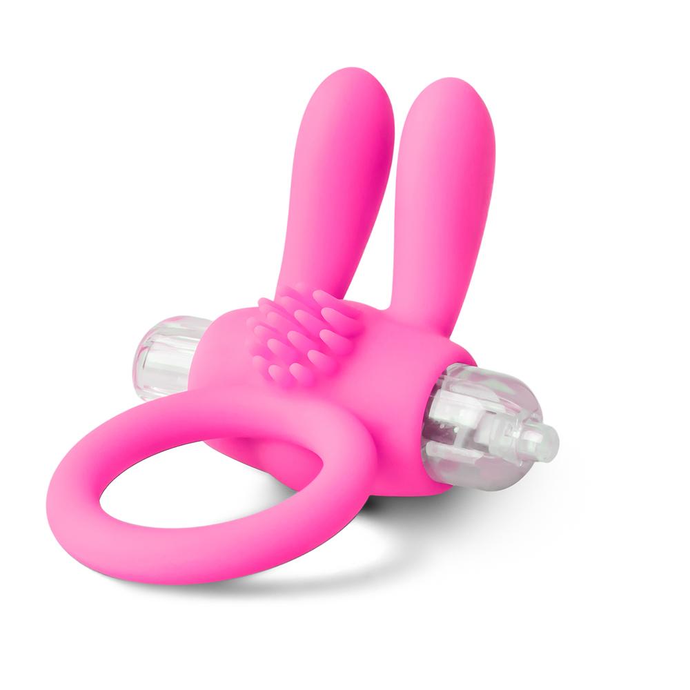 Silicone Pink Rabbit Vibrating Cock Ring