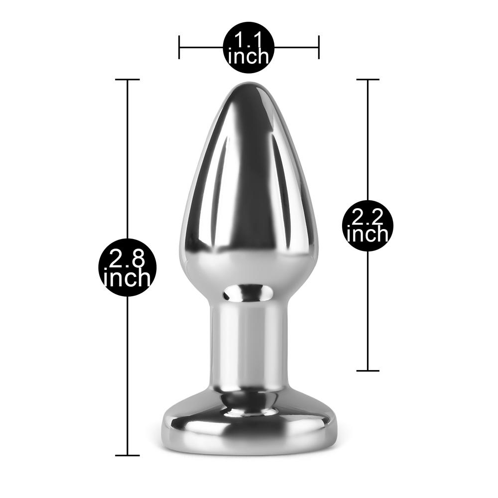 Silver Color 9-Speed App-Controlled Vibrating Metal Plug