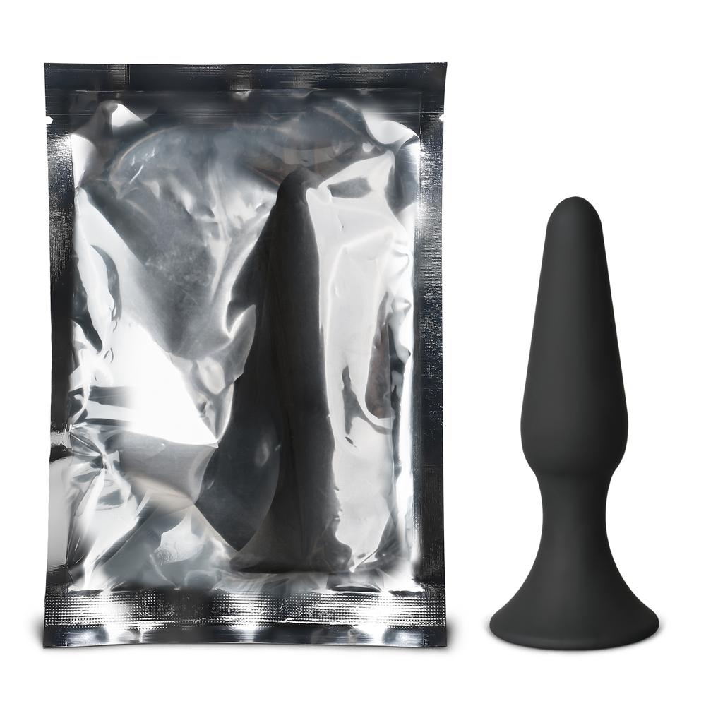 Small Size Classic Black Silicone Anal Plug