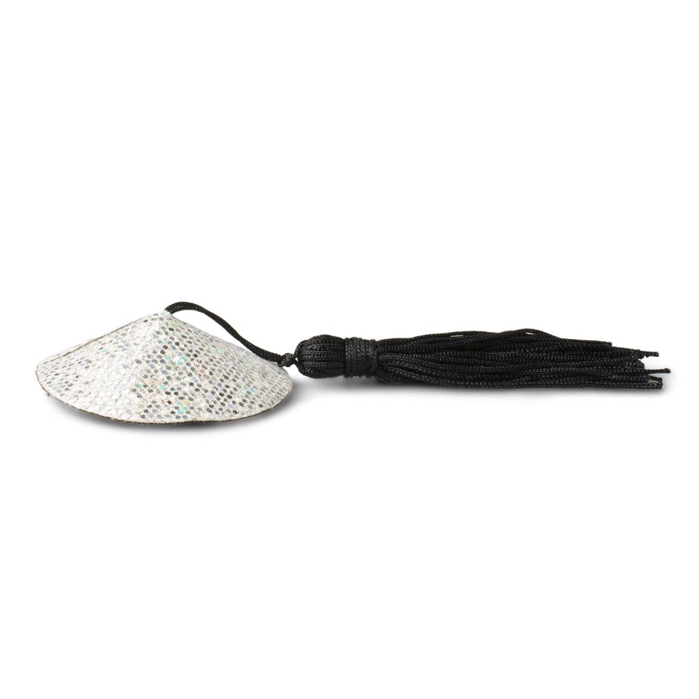 Sparkling Silver Nipple Tassels