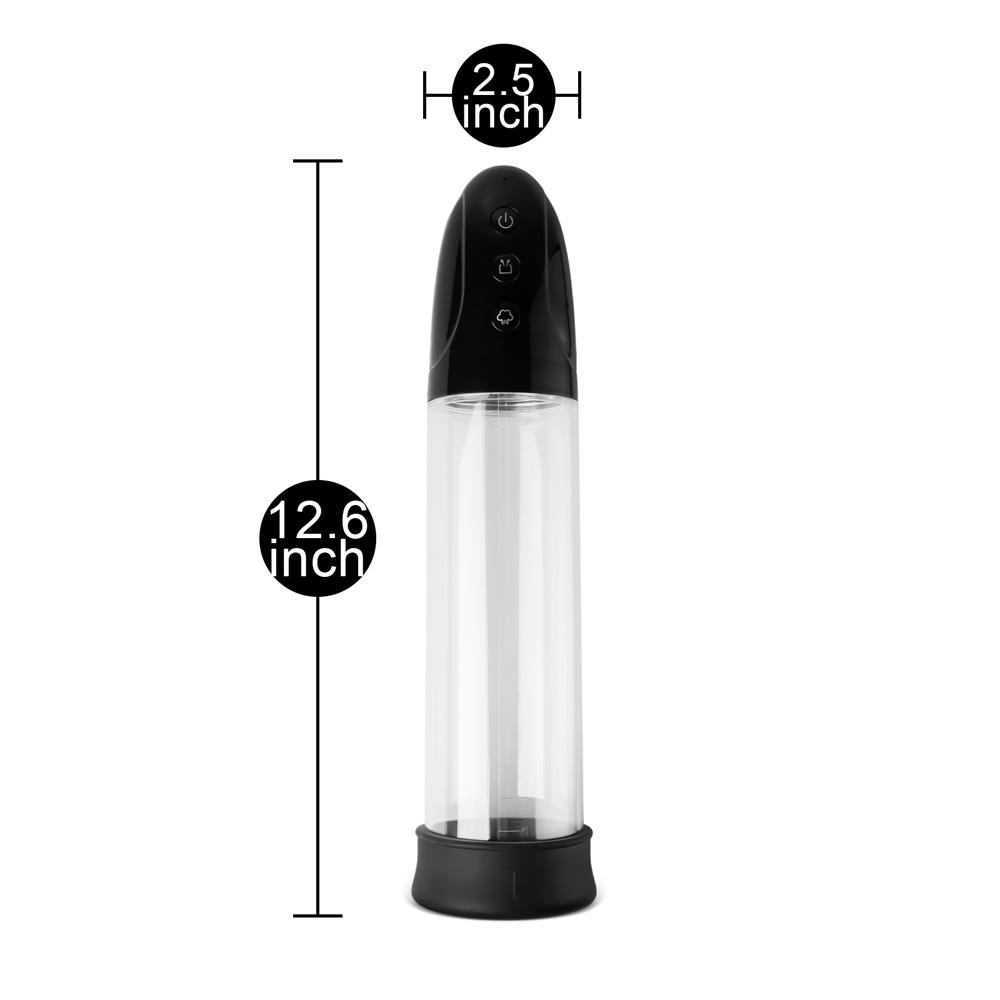 USB Port Rechargeable 3 Speeds Automatic Penis Pump with Black Sleeve I ( Free Cock Ring )