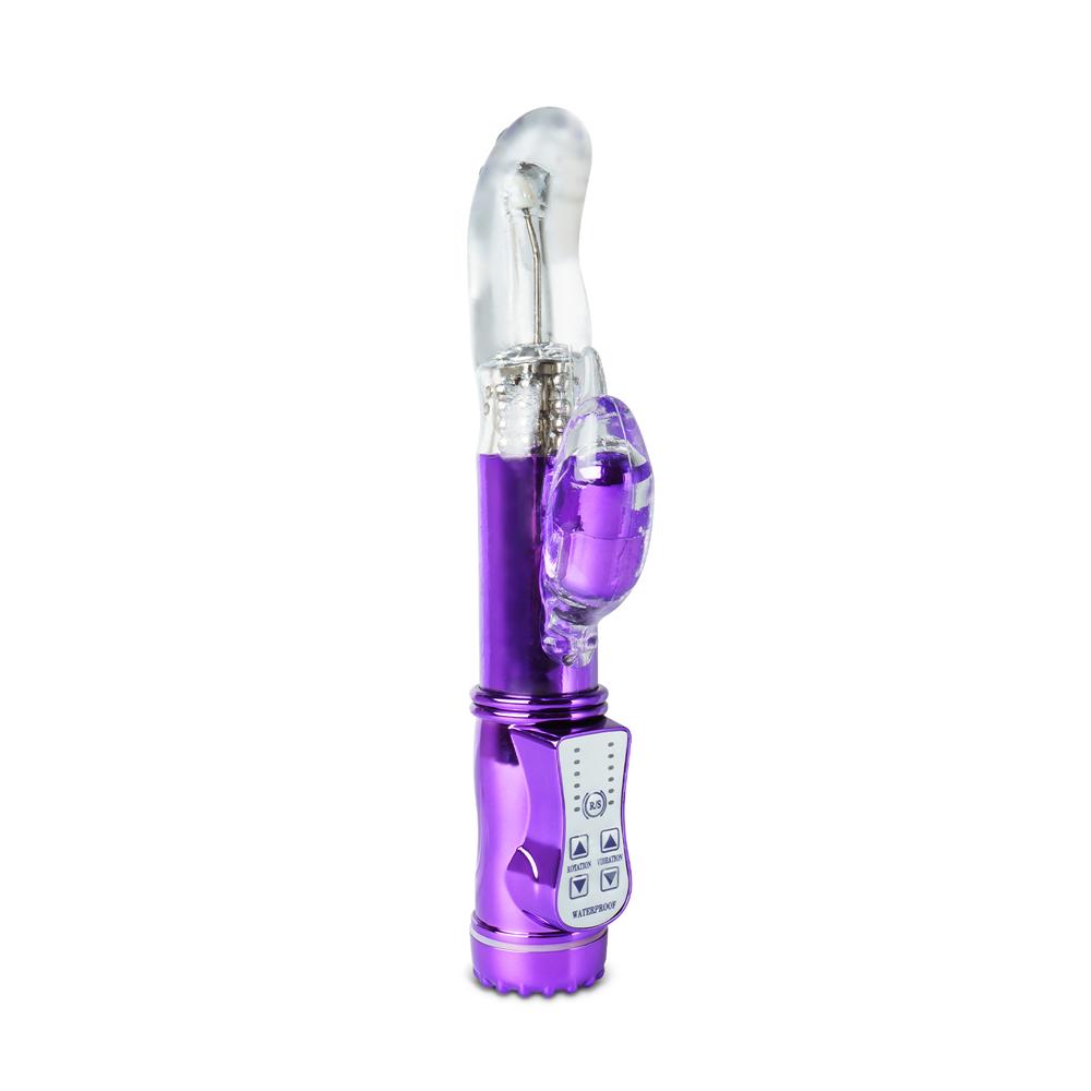 USB Rechargeable Electroplating Purple Color Pearls G-Spot Vibrator