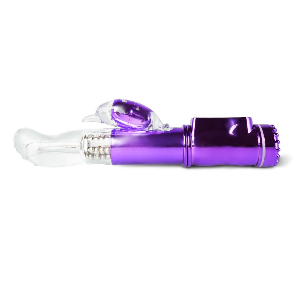 USB Rechargeable Electroplating Purple Color Pearls G-Spot Vibrator