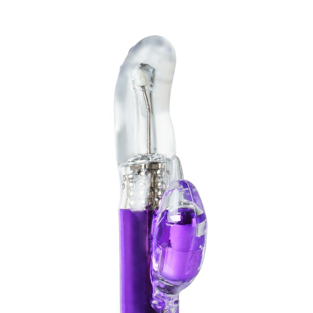 USB Rechargeable Electroplating Purple Color Pearls G-Spot Vibrator