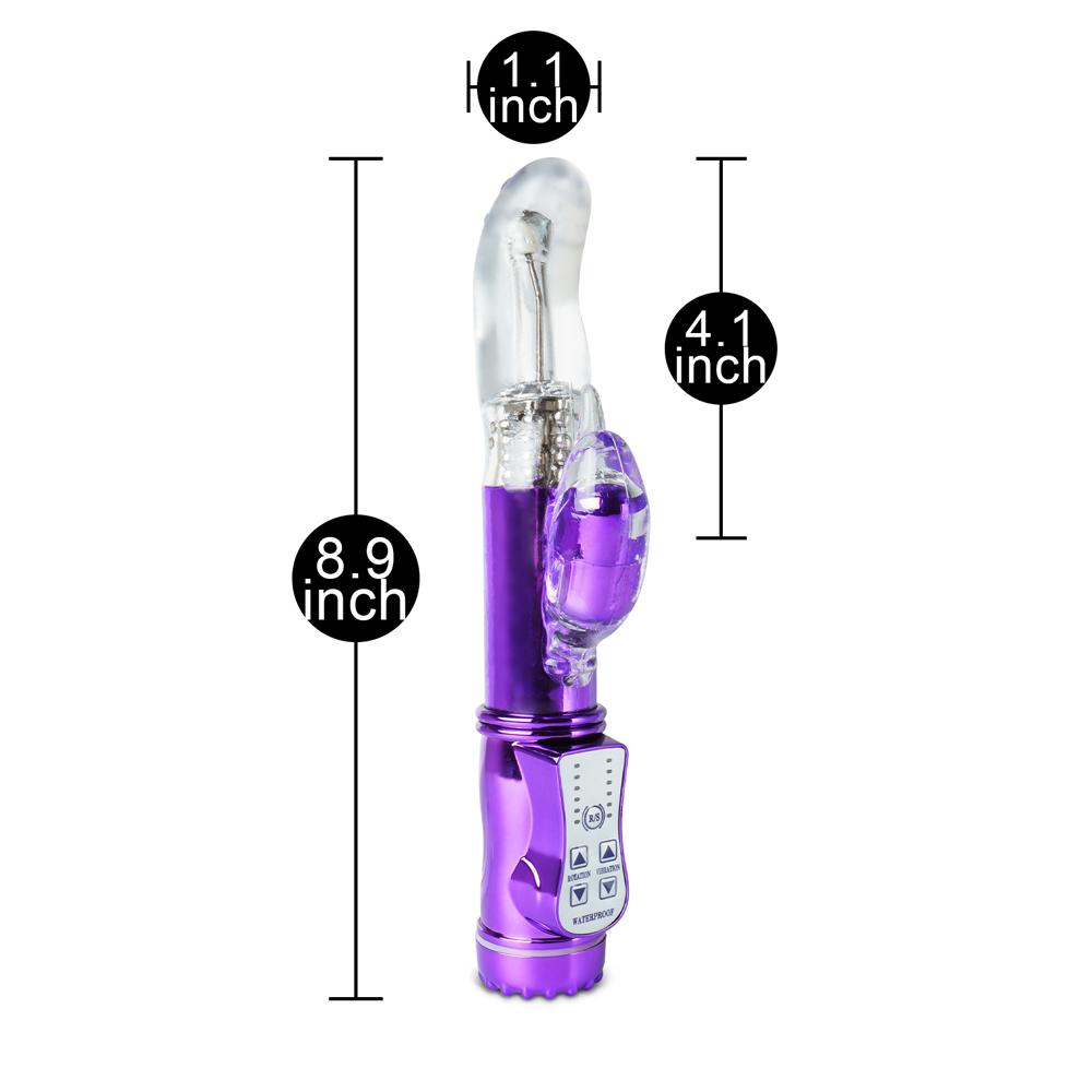 USB Rechargeable Electroplating Purple Color Pearls G-Spot Vibrator