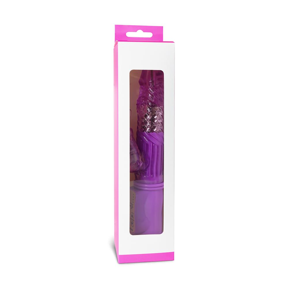 USB Rechargeable Purple Color Rabbit Pearls Vibrator