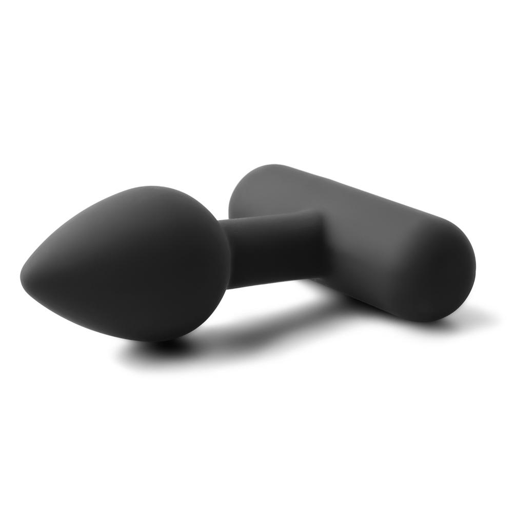 Waterproof Black Silicone Vibrating Anal Plug I