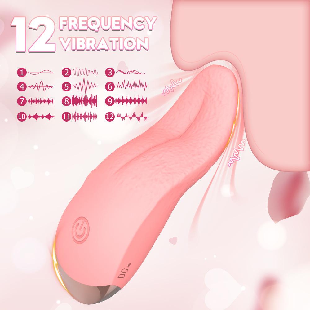 Simulated tongue vibration 12 frequency female masturbation massage