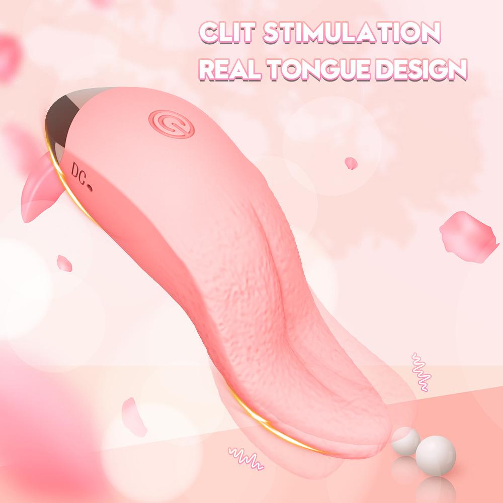 Simulated tongue vibration 12 frequency female masturbation massage