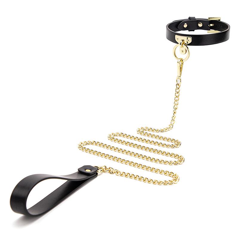 SM female slave traction rope+collar