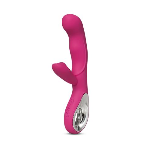 10-Speed Magenta Rechargeable Silicone Vibrator