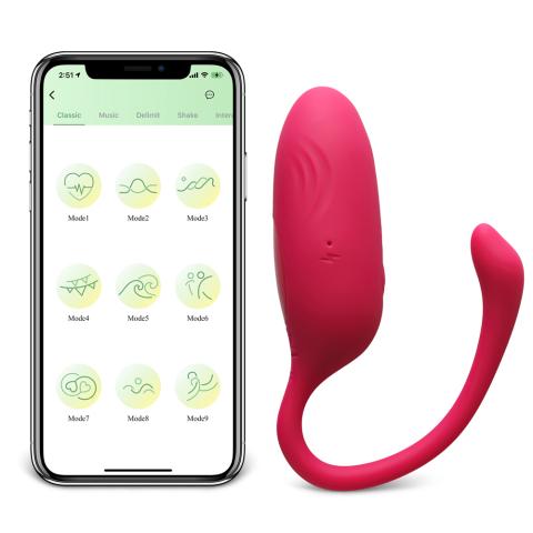 10-Speed Red Color Vibrating Egg with App Control