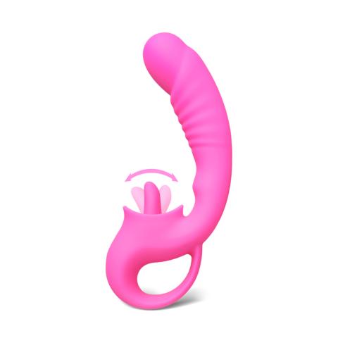 10-Speed Silicone Vibrator with Vibrating Tongue