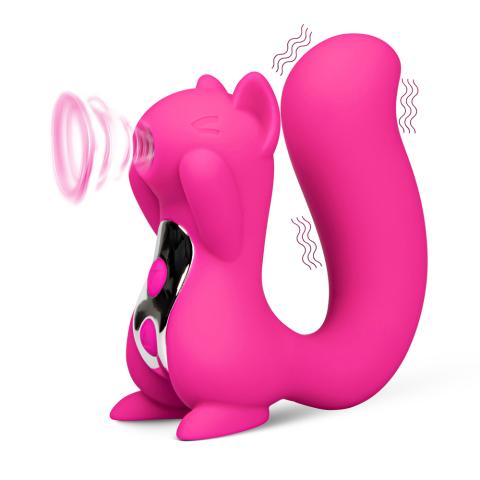 10 Speeds Pink Color Silicone Squirrel Clitoral Sucking Massager