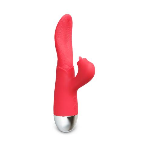 10 Speeds Red Color Rechargeable Silicone Vibrating Tongue