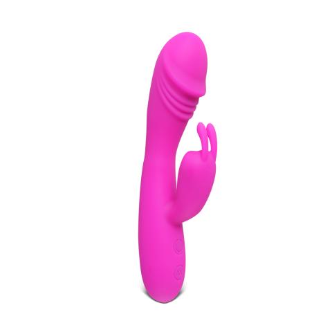 12-Speed Pink Color Silicone Rabbit Vibrator