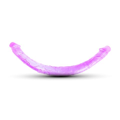 17.5'' Clear Purple Double Ended Realistic Dildo