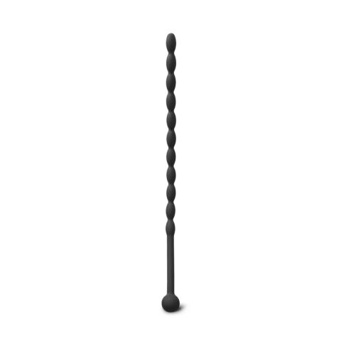 6.1'' Black Silicone Beaded Penis Sound