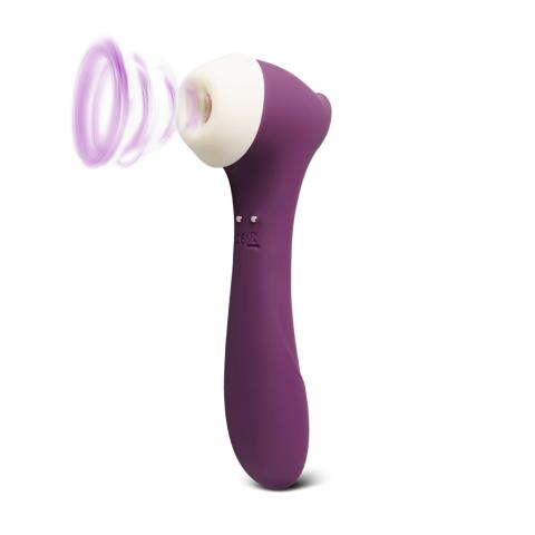 8-Speed Purple Color Rechargeable Medical Grade Silicone Clitoral Stimulator ( Suction and Vibration )