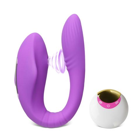 8-Speed Remote Control Couples Vibrator with Sucking Function