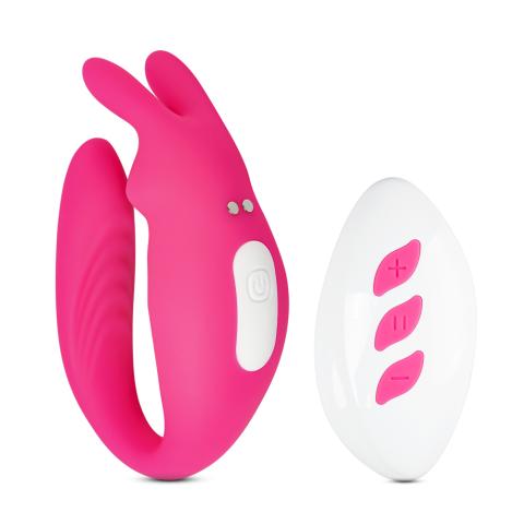 9 Speeds Remote Control Pink Color Rechargeable Clitoral and G-Spot Rabbit Vibrator