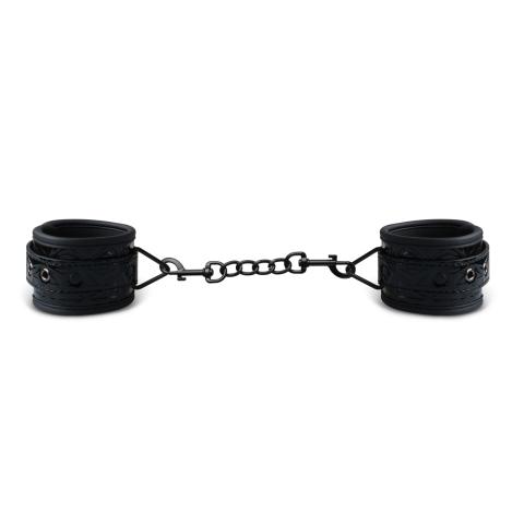 Black Color Embossed Handcuffs