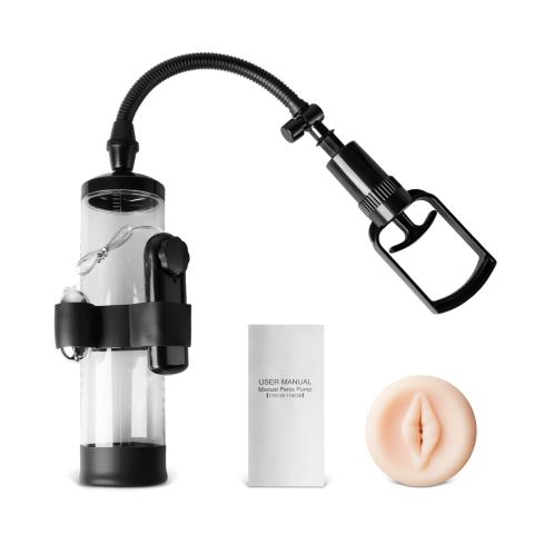 Black Color Penis Pump with Vibrator and Vagina