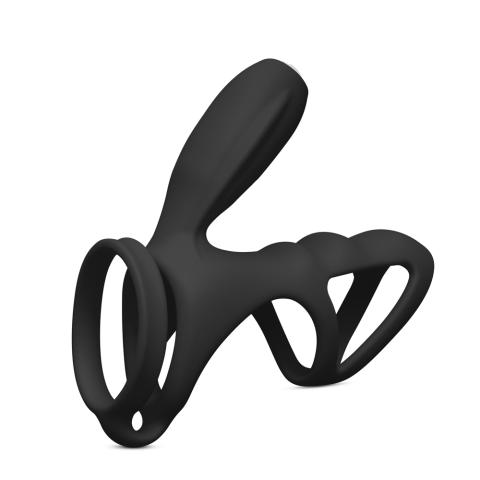 Black Color Silicone Vibrating Cock Ring