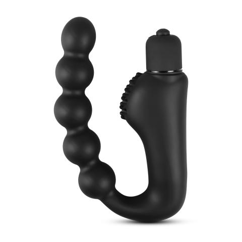 Black Silicone Vibrating Anal Beads