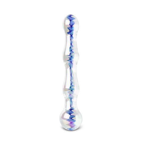 Blue Color Wavy Glass Massager - P10