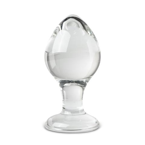 Clear Glass Anal Plug - P15