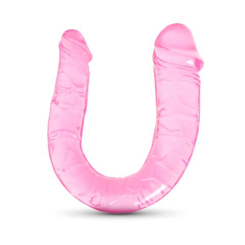 Clear Pink Double Ended Realistic Dildo