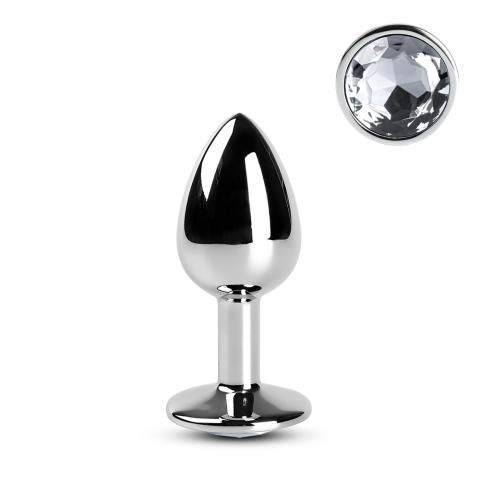 Clear Small Metallic Anal Plug